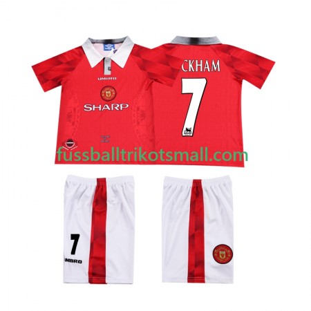 Fußballtrikots Manchester United BECKHAM 7 Retro Kinder 1996 1997 Kurzarm Heimtrikotsatz kaufen